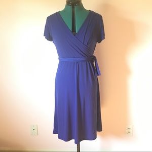Royal blue Merona dress with shapewear slip.